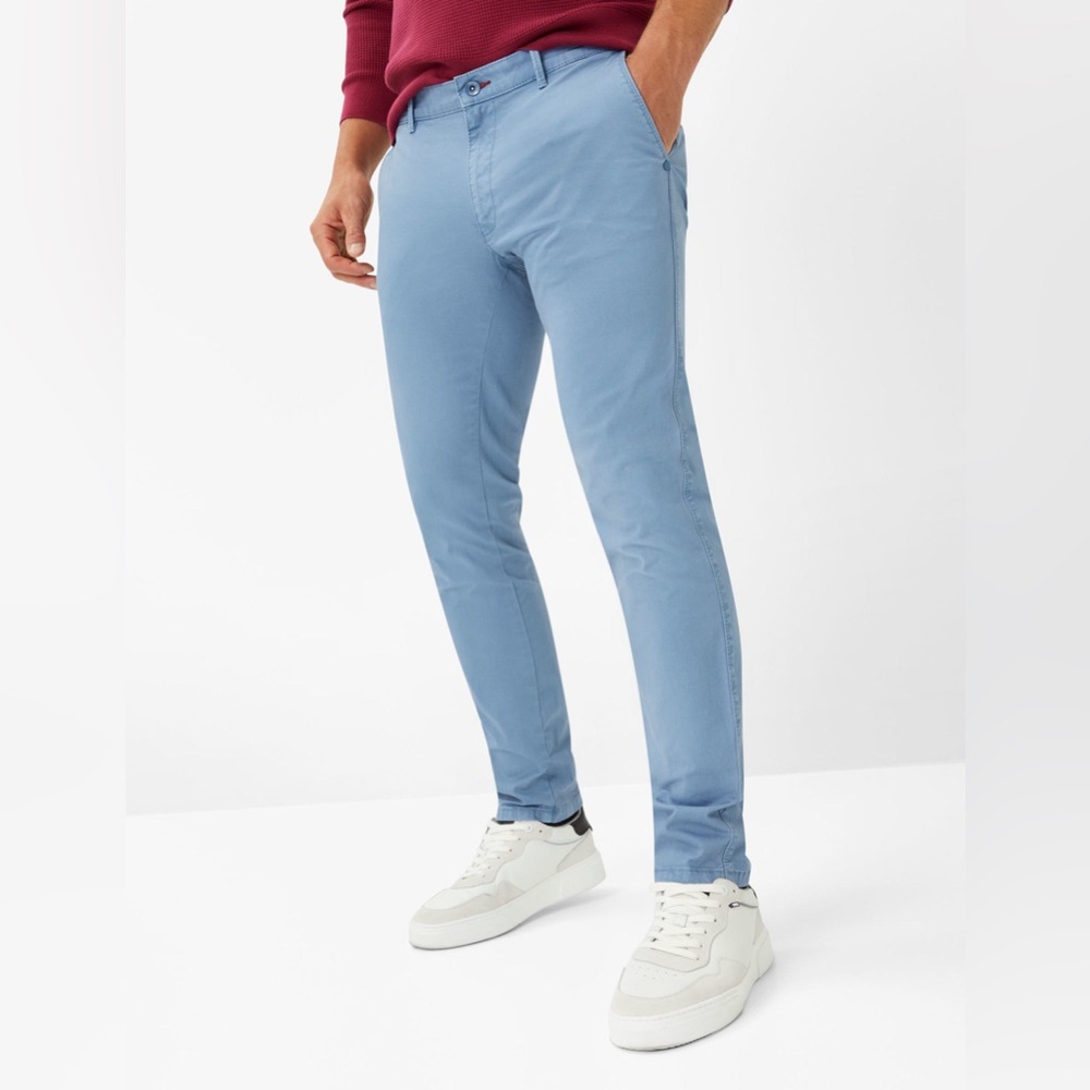 Brax Silvio Slim Chino in Smoke Blue NWT